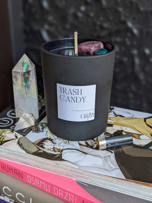 TRASH CANDY Intention Candle | Salvage, Personal Power, Protection
