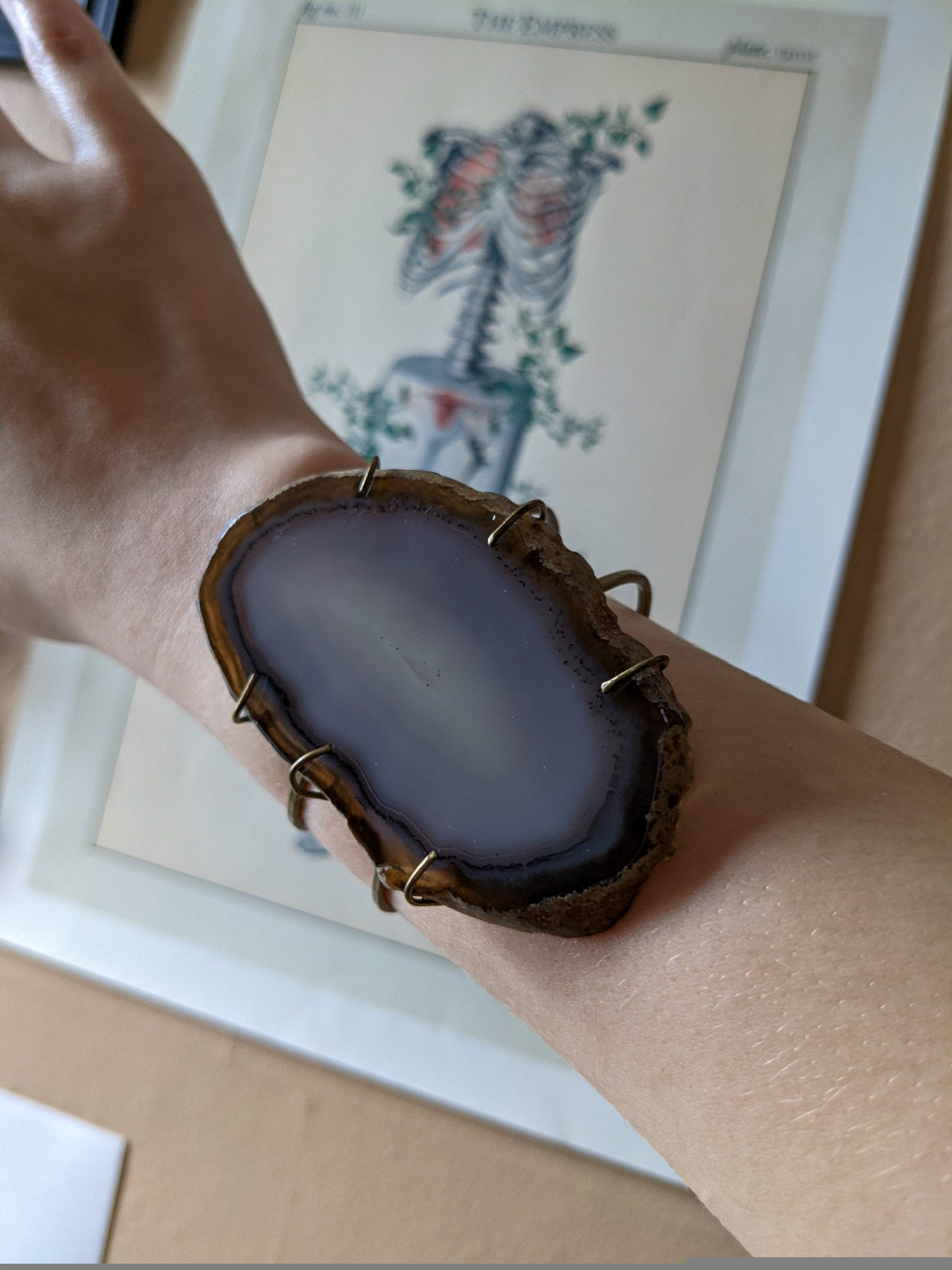 Natural Agate Slice Bracelet