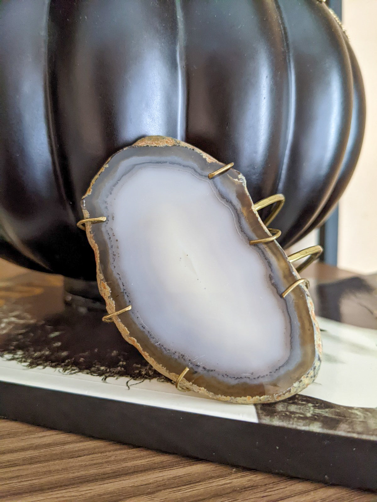 Natural Agate Slice Bracelet