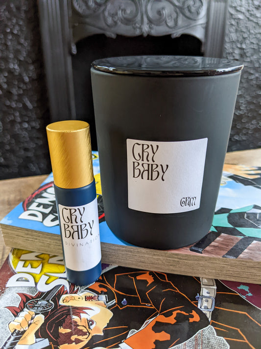 CRYBABY Intention Candle + 10mL Roller Bundle | Leadership, Inner Strength, Self Acceptance
